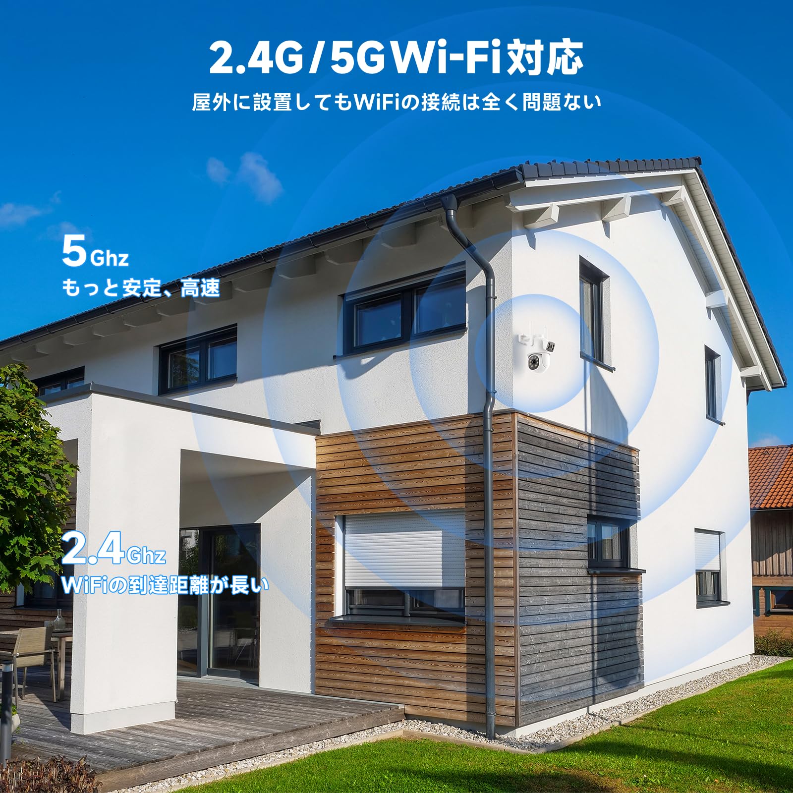 Amazon.co.jp: 【2.4 Ghz/5Ghz対応可能・二つ監視画面】CAMCAMP 防犯